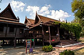 Ayutthaya, Thailand. Traditional Thai house reconstructed inside the archaelogical park